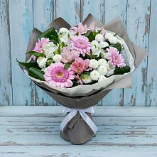 Букет цветов из:  Герберы, Альстромерии и Хризантемы в Центральный Тульская область