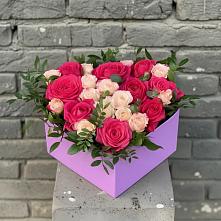 Цветочная композиция из Розы в коробке в Центральный Тульская область