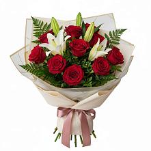 Букет цветов из:  Лилии и Розы #REPLACE_PRED# Центральный Тульская область