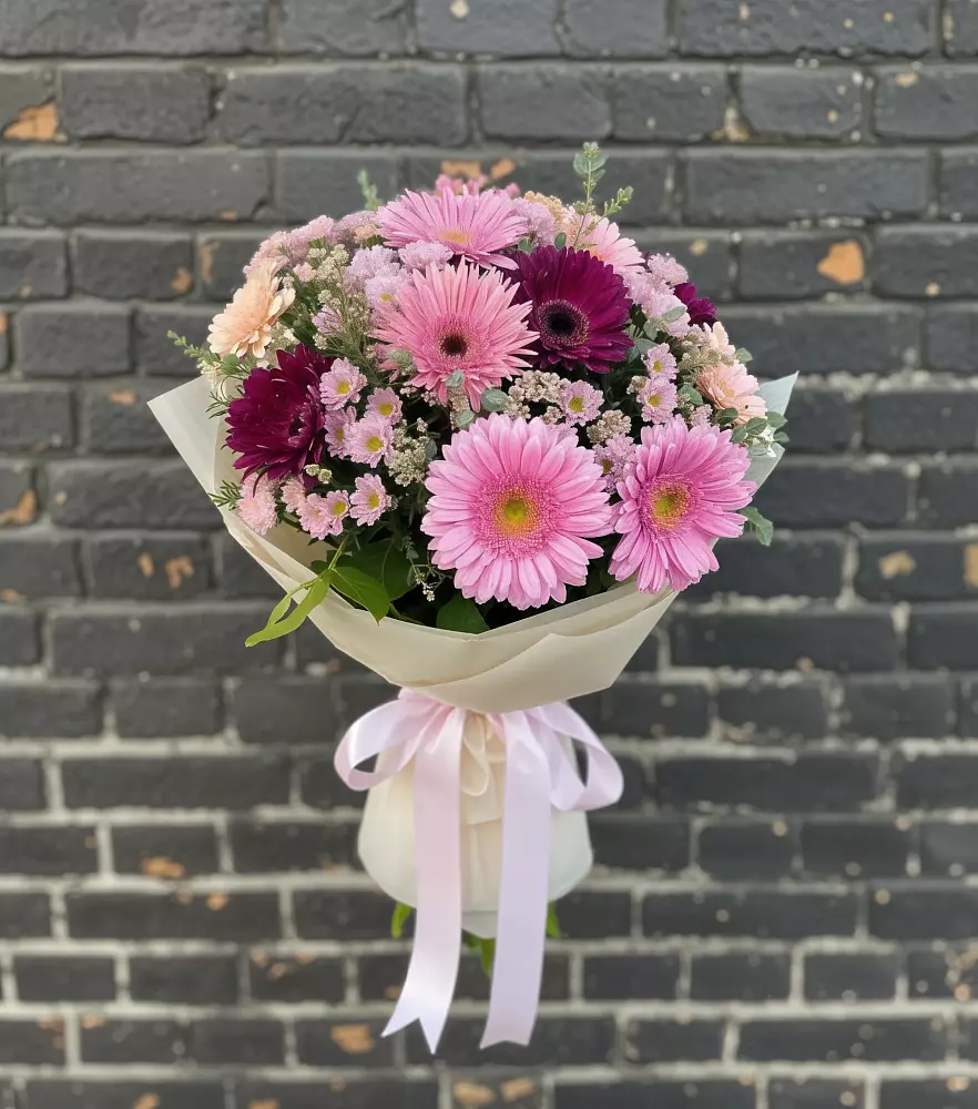 Букет цветов из: Герберы и Хризантемы в Центральный Тульская область