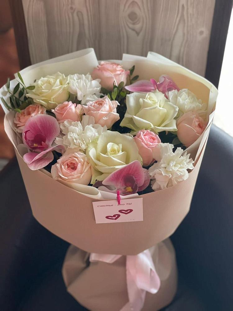 Букет цветов из: Орхидеи, Розы и Гвоздики в Центральный Тульская область