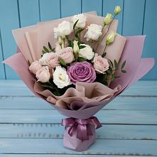 Букет цветов из:  Розы и Лизиантусы в Центральный Тульская область