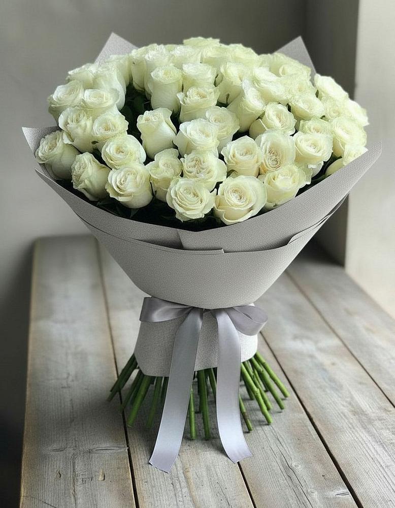 Букет 35 Белых роз в Центральный Тульская область
