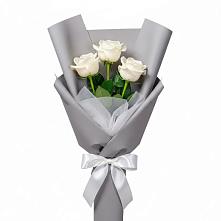Букет 3 белые розы #REPLACE_PRED# Центральный Тульская область