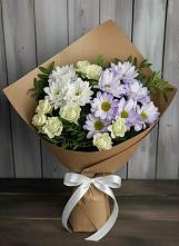 Букет цветов из:  Хризантемы и Розы #REPLACE_PRED# Центральный Тульская область