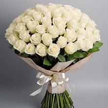 Букет 101 беля роза Белоснежка в Центральный Тульская область