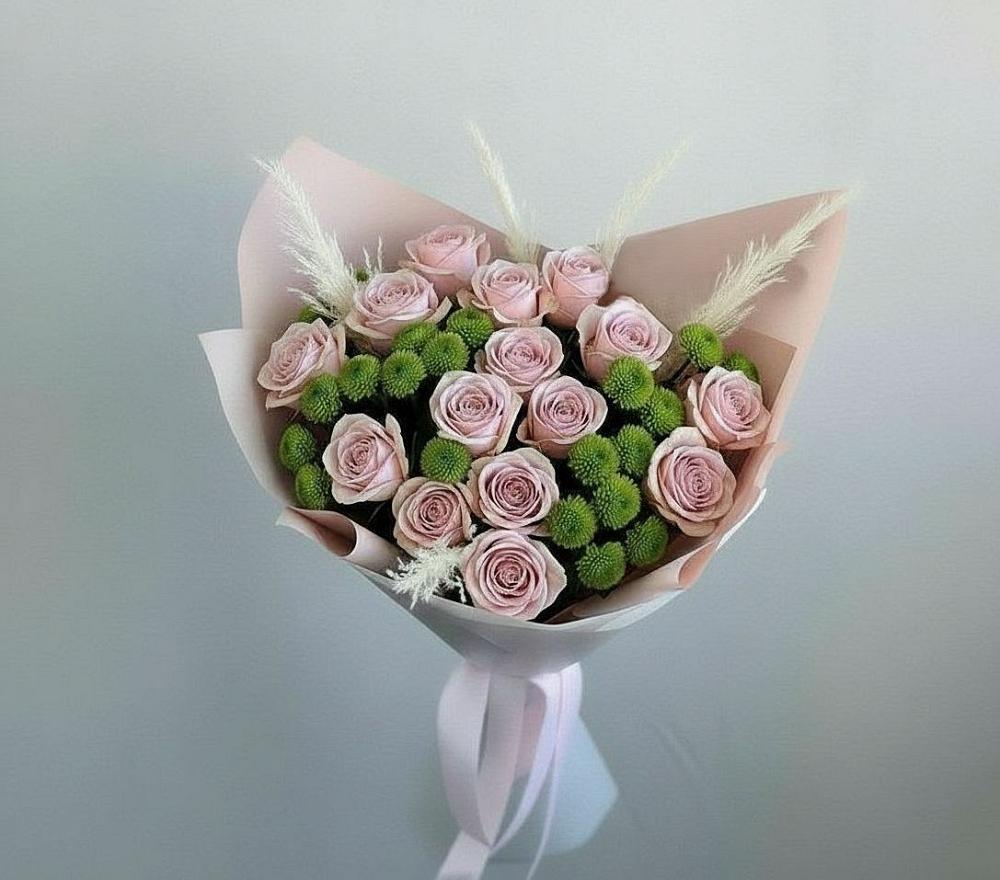 Букет цветов из: Розы и Хризантемы в Центральный Тульская область