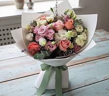 Букет цветов из:  Розы, Лизиантусы и Гвоздики #REPLACE_PRED# Центральный Тульская область