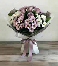 Букет цветов из:  Хризантемы и Розы в Центральный Тульская область