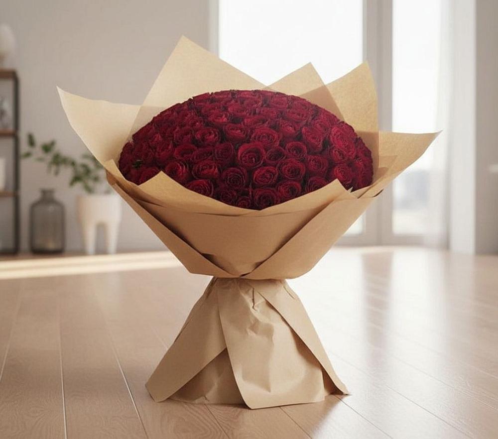 Букет 101 Красная роза в Центральный Тульская область