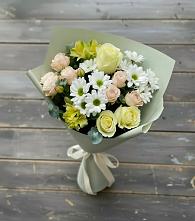 Букет цветов из:  Альстромерии, Розы и Хризантемы #REPLACE_PRED# Центральный Тульская область