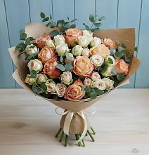Букет цветов из:  Альстромерии и Розы в Центральный Тульская область